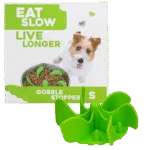 Insert anti glouton pour gamelle de chien avec ventouses, vert S, diamètre à la base 9,5 cm – Eat Slow Live Longer Gobble Stopper