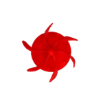 Insert anti glouton pour gamelle de chien avec ventouses, rouge M, diamètre de la base 11,5 cm – Eat Slow Live Longer Gobble Stopper – Image 3