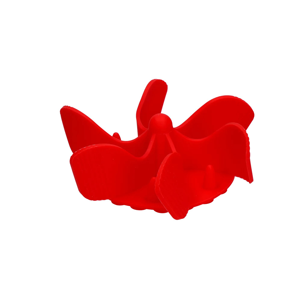 Insert anti glouton pour gamelle de chien avec ventouses, rouge S, diamètre à la base 9,5 cm – Eat Slow Live Longer Gobble Stopper – Image 3