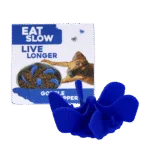 Insert anti-glouton pour gamelle de chien avec ventouses, bleu M, diamètre de la base 11,5 cm – Eat Slow Live Longer Gobble Stopper