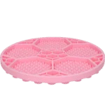 Tapis de léchage pour chiens avec motif ballon de football et ventouses, Ø 22 cm, rose – Eat Slow Live Longer Lick Mat Soccer Ball – Image 3