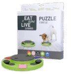 Puzzle pour chien pour croquettes et friandises avec pieds antidérapants – Eat Slow Live Longer Puzzle Circle