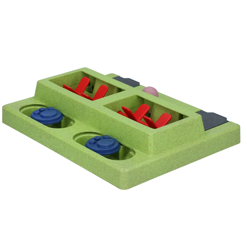 Puzzle pour chien avec pieds antidérapants, pour croquettes et friandises – Eat Slow Live Longer Puzzle Squared – Image 2