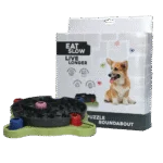 Puzzle pour chien pour croquettes et friandises avec pieds antidérapants – Eat Slow Live Longer Puzzle Roundabout