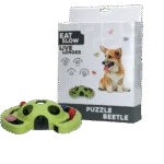 Puzzle pour chien pour croquettes et friandises avec pieds antidérapants – Eat Slow Live Longer Puzzle Beetle