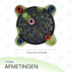 Puzzle pour chien pour croquettes et friandises avec pieds antidérapants – Eat Slow Live Longer Puzzle Roundabout – Image 5