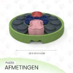 Puzzle pour chien avec éléments coulissants pour croquettes et friandises – Eat Slow Live Longer Puzzle Disc – Image 4