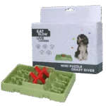 Puzzle pour chien pour croquettes et friandises, 13 x 19 cm – Eat Slow Live Longer Mini Puzzle Crazy River