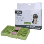 Puzzle pour chien pour croquettes et friandises, 13 x 19 cm – Eat Slow Live Longer Mini Puzzle Lush Jungle