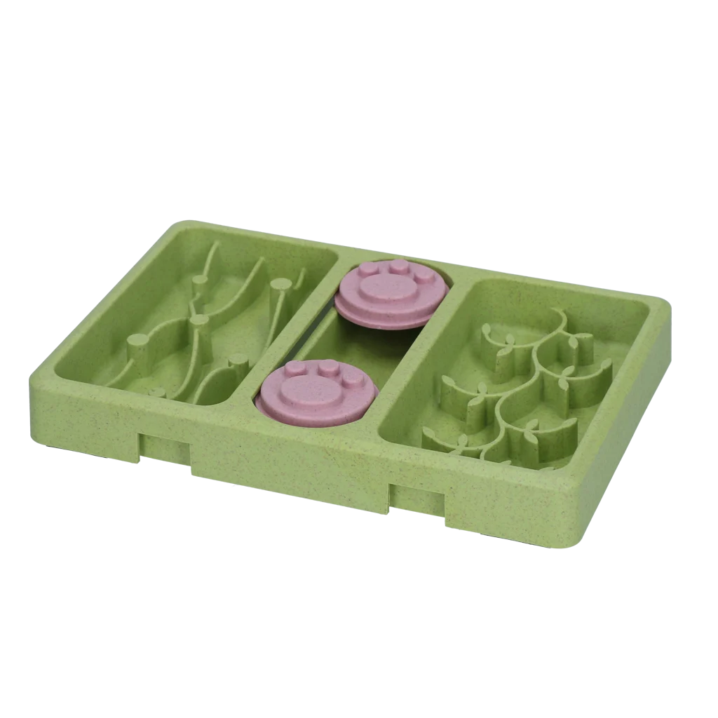 Puzzle pour chien pour croquettes et friandises, 13 x 19 cm – Eat Slow Live Longer Mini Puzzle Lush Jungle – Image 2