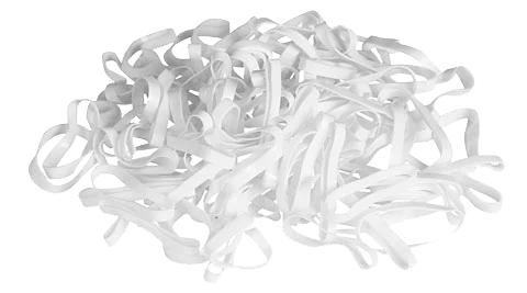 ELAS0111.png Petits élastiques à tresser en silicone pour crinière et queue, blancs – Image 1