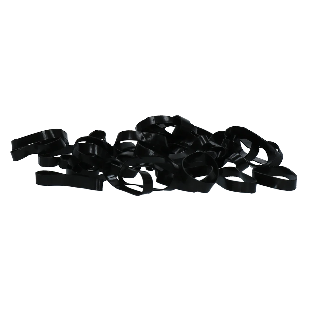 Élastiques à tresser en silicone, 500 pièces, noir – Excellent Horse Rubber Bands Silicone – Image 2