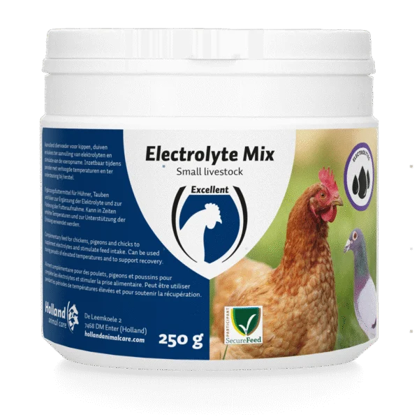 Mélange d’électrolytes pour poules et poussins, soluble dans l’eau de boisson 250 g – Excellent Electrolyte mix