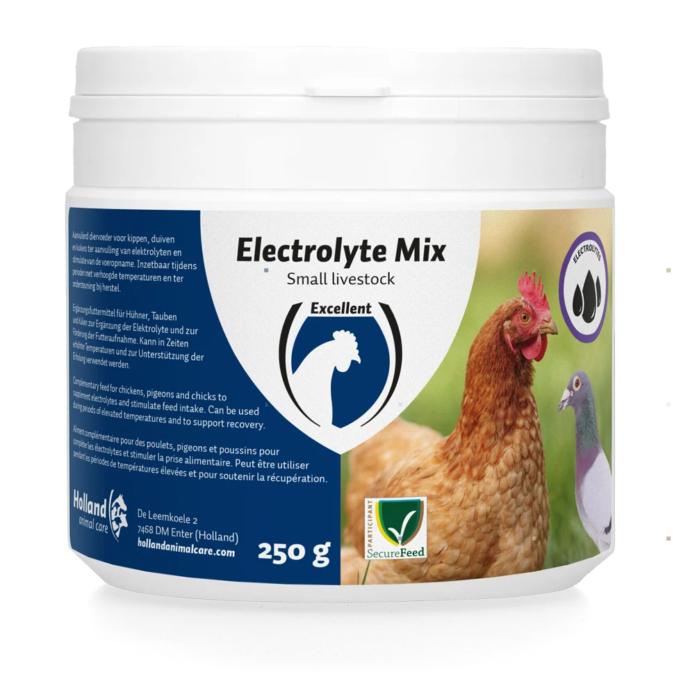 Mélange d’électrolytes pour poules et poussins, soluble dans l’eau de boisson 250 g – Excellent Electrolyte mix – Image 1