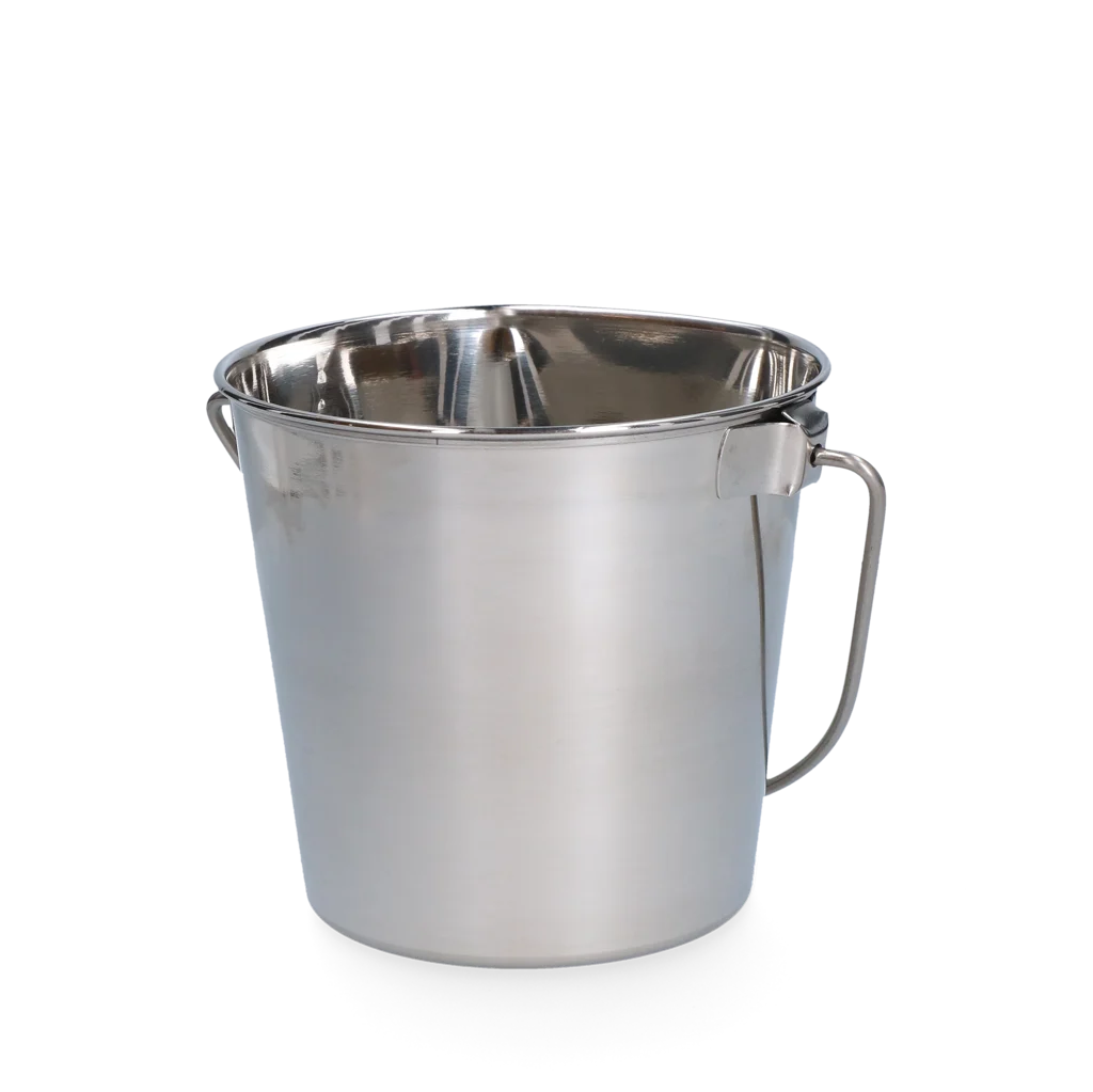 Seau en acier inoxydable à côté plat 0,95 l – Image 1