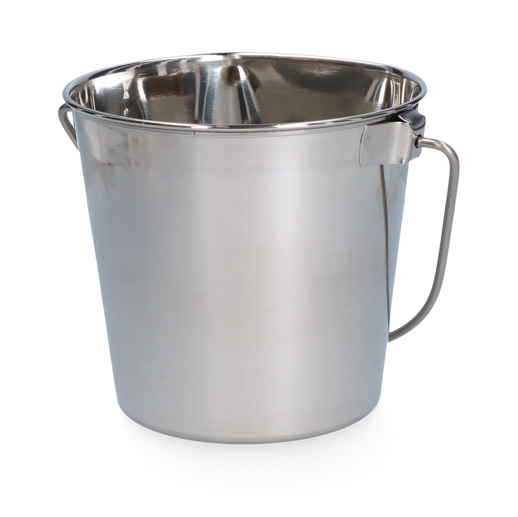 Seau en acier inoxydable avec côté plat 1,89 l – Image 1
