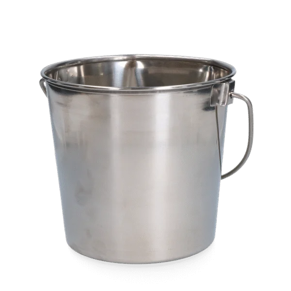 Seau en acier inoxydable à côté plat, 3,71 l