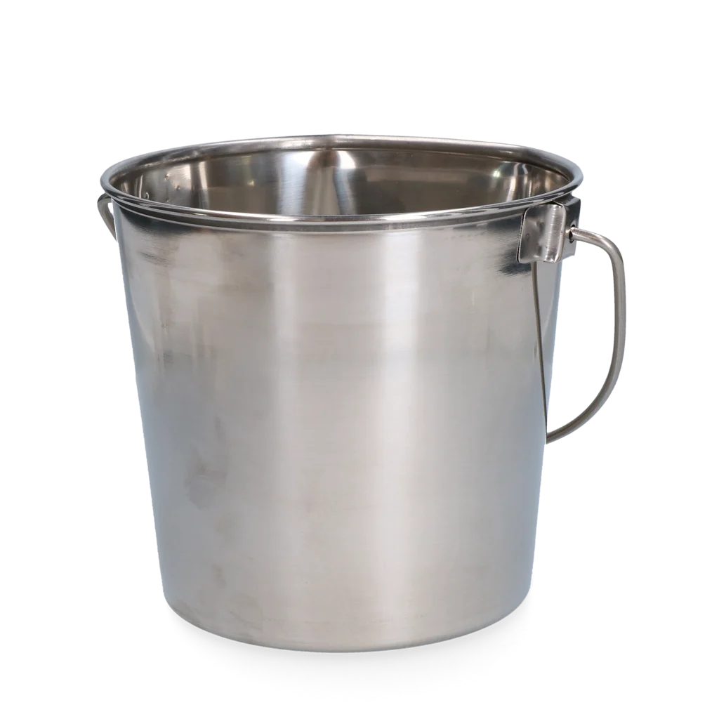 Seau en acier inoxydable à côté plat, 3,71 l – Image 1