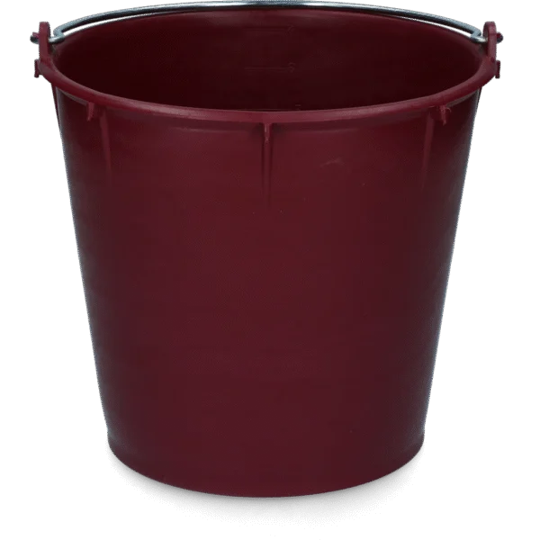 Seau avec anse galvanisée 7 l rouge bordeaux – Vplast