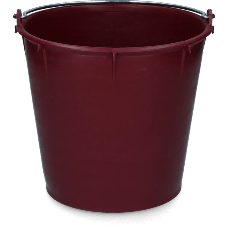 Seau avec anse galvanisée 7 l rouge bordeaux – Vplast