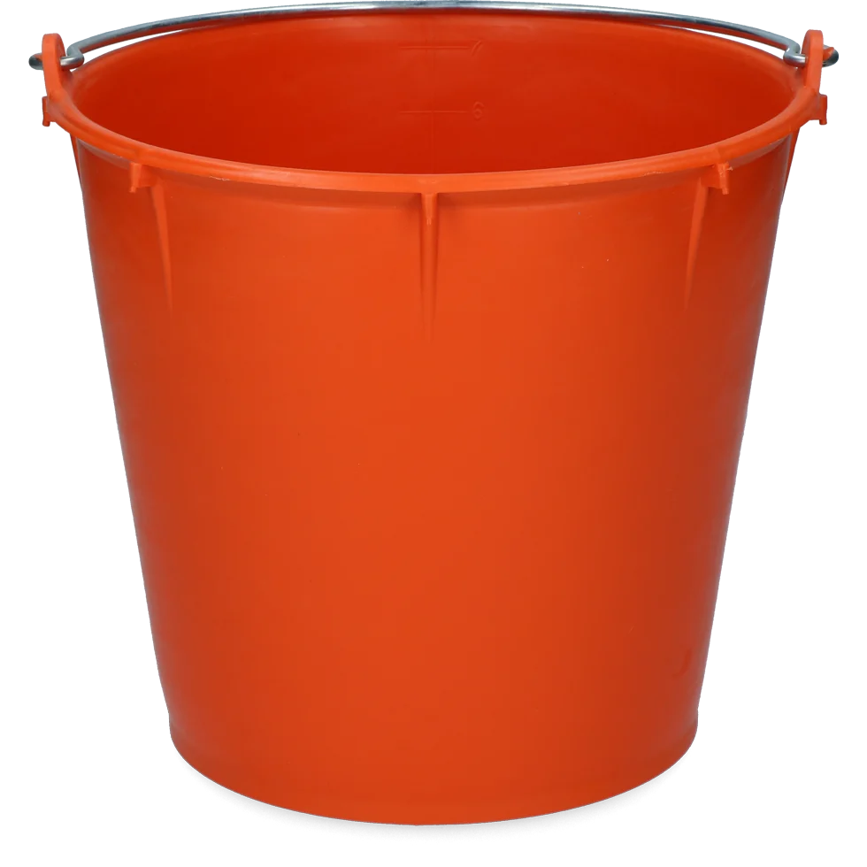Seau avec anse galvanisée 7 l orange – Vplast – Image 2