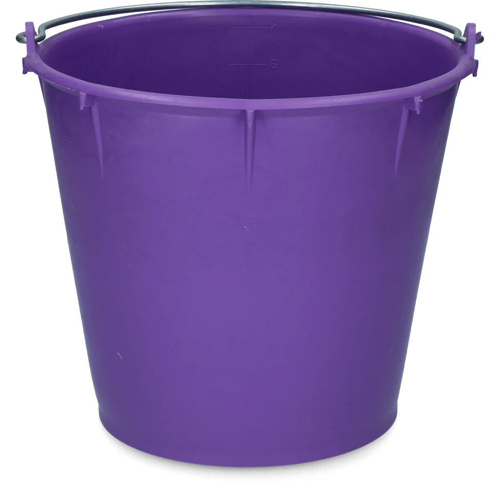 Seau avec anse galvanisée 7 l violet – Vplast – Image 1