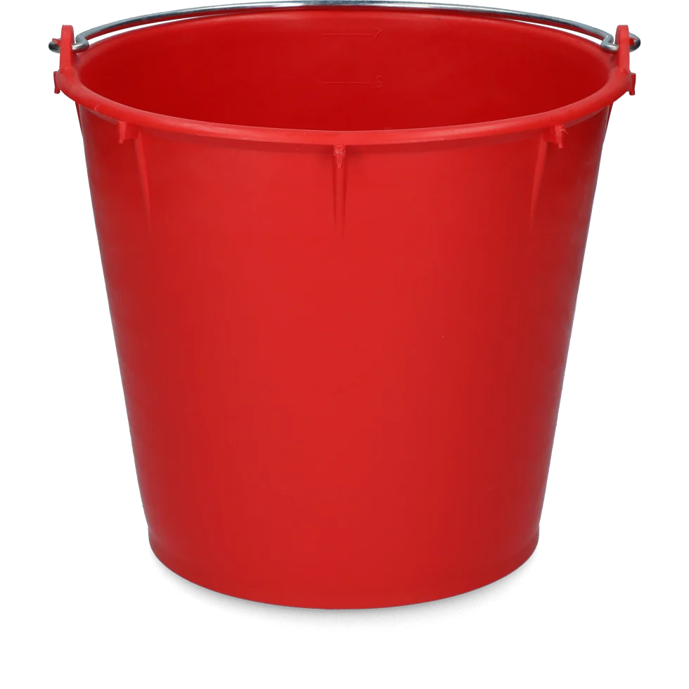 Seau avec anse galvanisée 7 l rouge – Vplast – Image 2