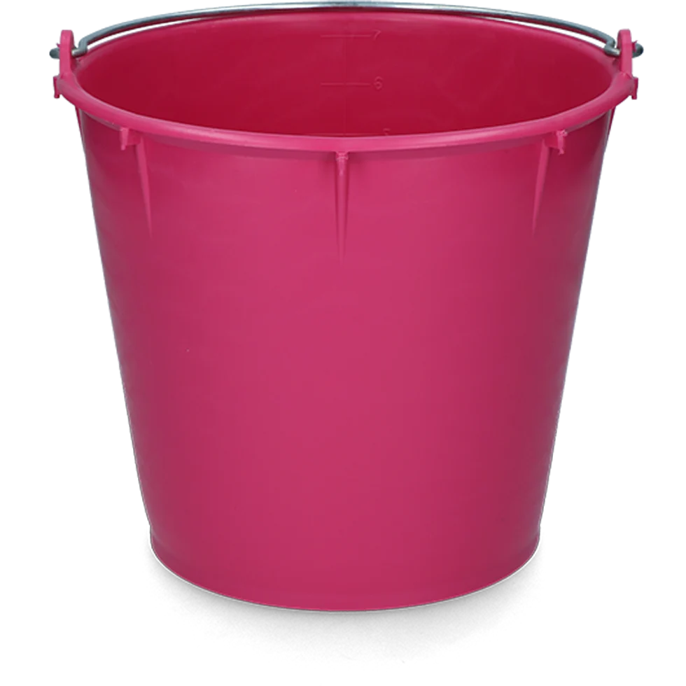 Seau avec anse galvanisée 7 l rose – Vplast – Image 1
