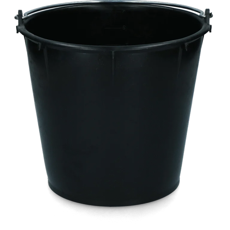 Seau avec anse galvanisée, 7 l, noir – Vplast