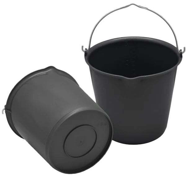 Seau avec bec verseur, 15 l, noir – Vplast