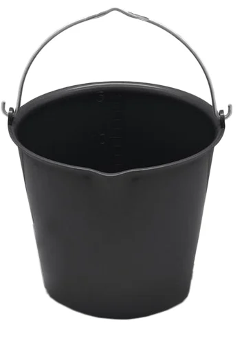 Seau avec bec verseur, 15 l, noir – Vplast – Image 4