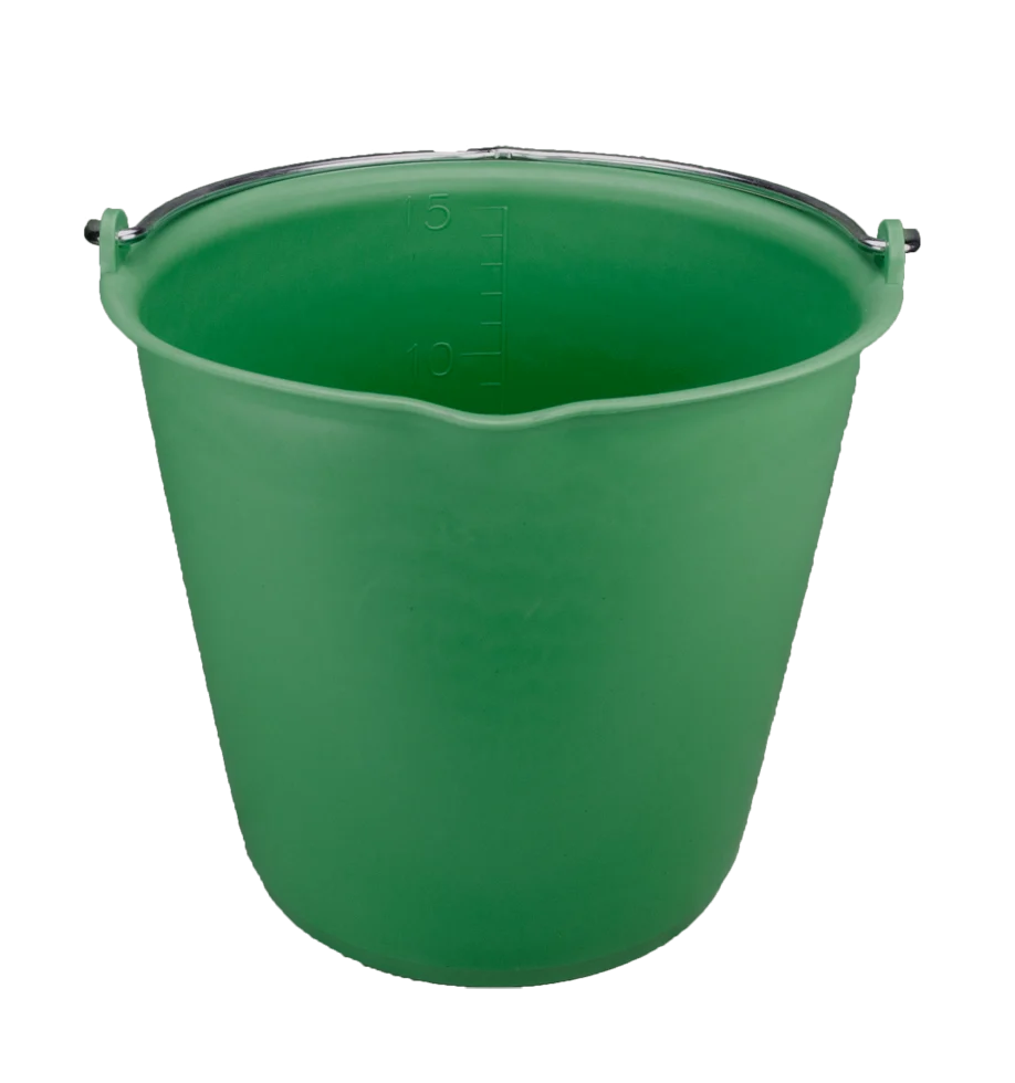Seau avec bec verseur 15 l vert foncé – Vplast – Image 1