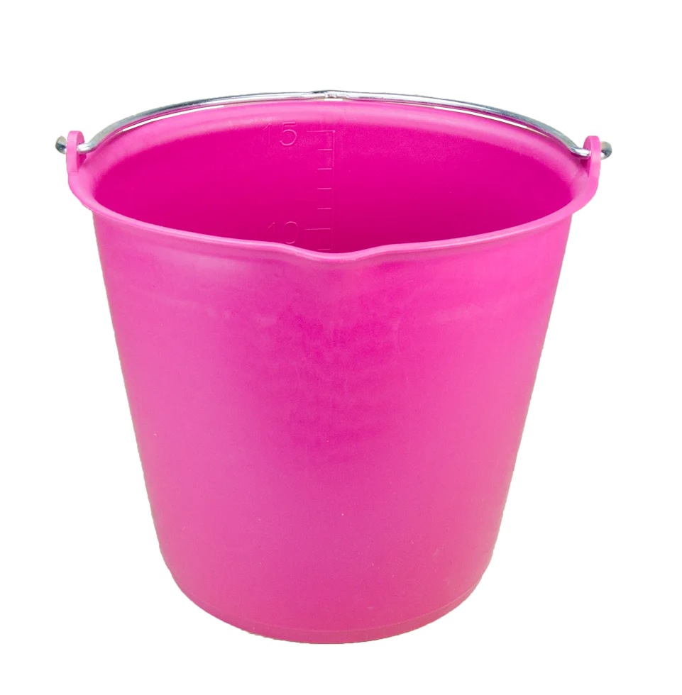 Seau avec bec verseur 15 l rose – Vplast – Image 1