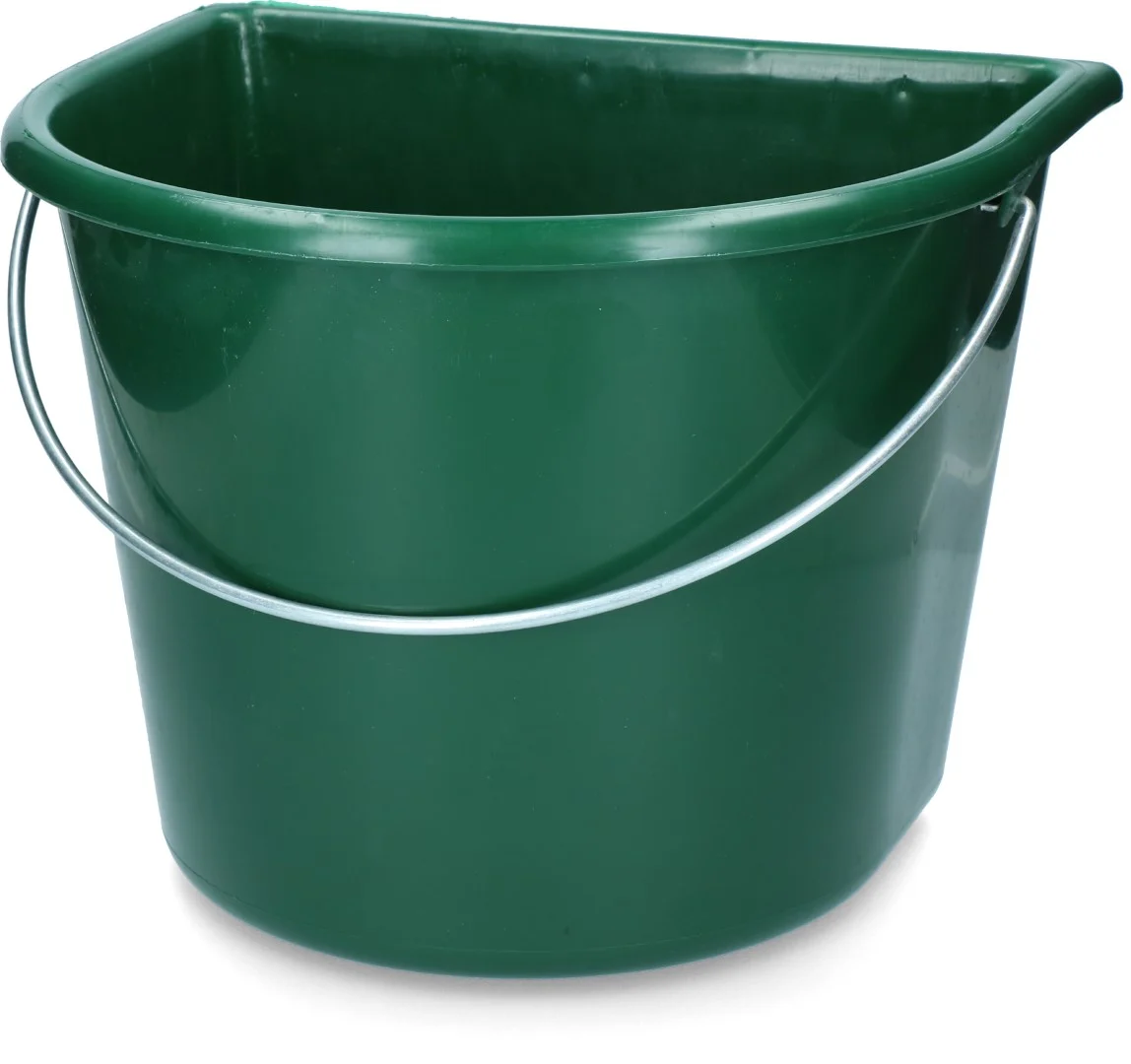 Seau à côté plat 15 l Vert – Vplast – Image 1