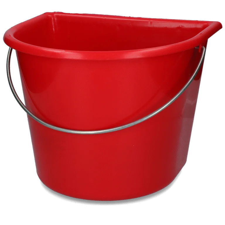 Seau à côté plat 15 l rouge – Vplast
