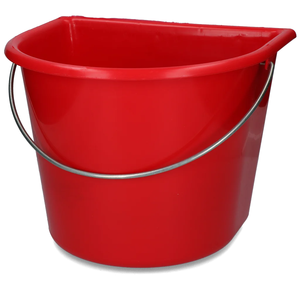 Seau à côté plat 15 l rouge – Vplast – Image 1