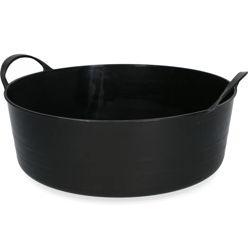 Seau souple avec poignées, 6 l, noir – Vplast V-Trug Flexi – Image 1