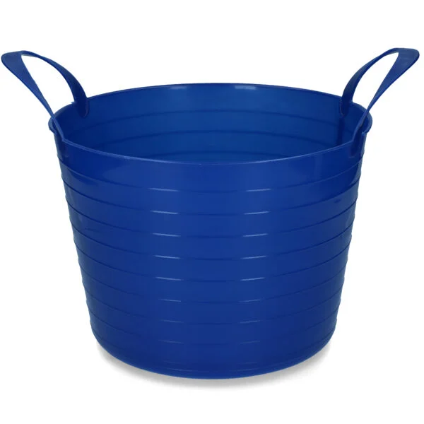 Seau flexible à deux poignées, 14 l, bleu – Vplast V-Trug Flexi