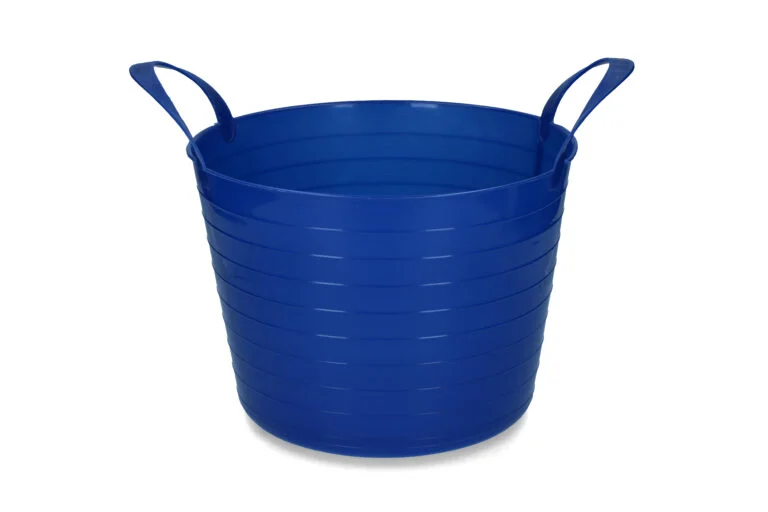 Seau flexible à deux poignées, 14 l, bleu – Vplast V-Trug Flexi