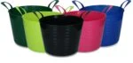 Seau flexible à deux poignées, 14 l, vert citron – Vplast V-Trug Flexi – Image 2