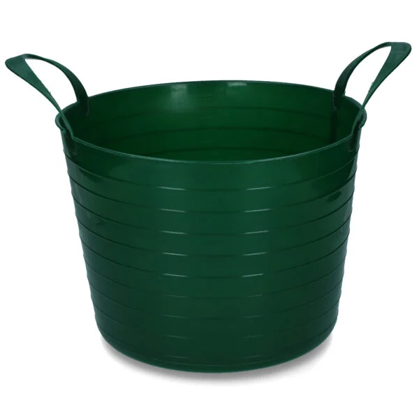 Seau flexible à deux poignées, 14 l, vert – Vplast V-Trug Flexi