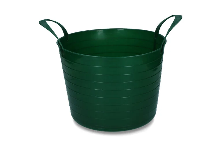 Seau flexible à deux poignées, 14 l, vert – Vplast V-Trug Flexi