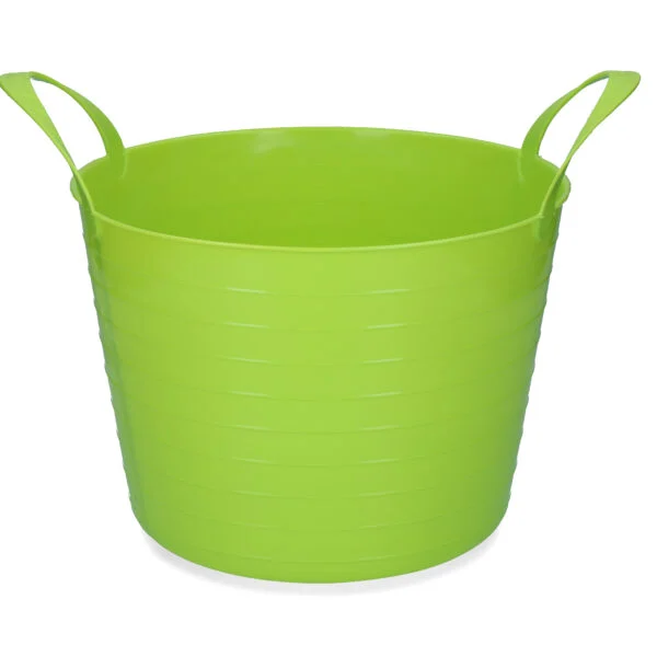 Seau flexible à deux poignées, 14 l, vert citron – Vplast V-Trug Flexi
