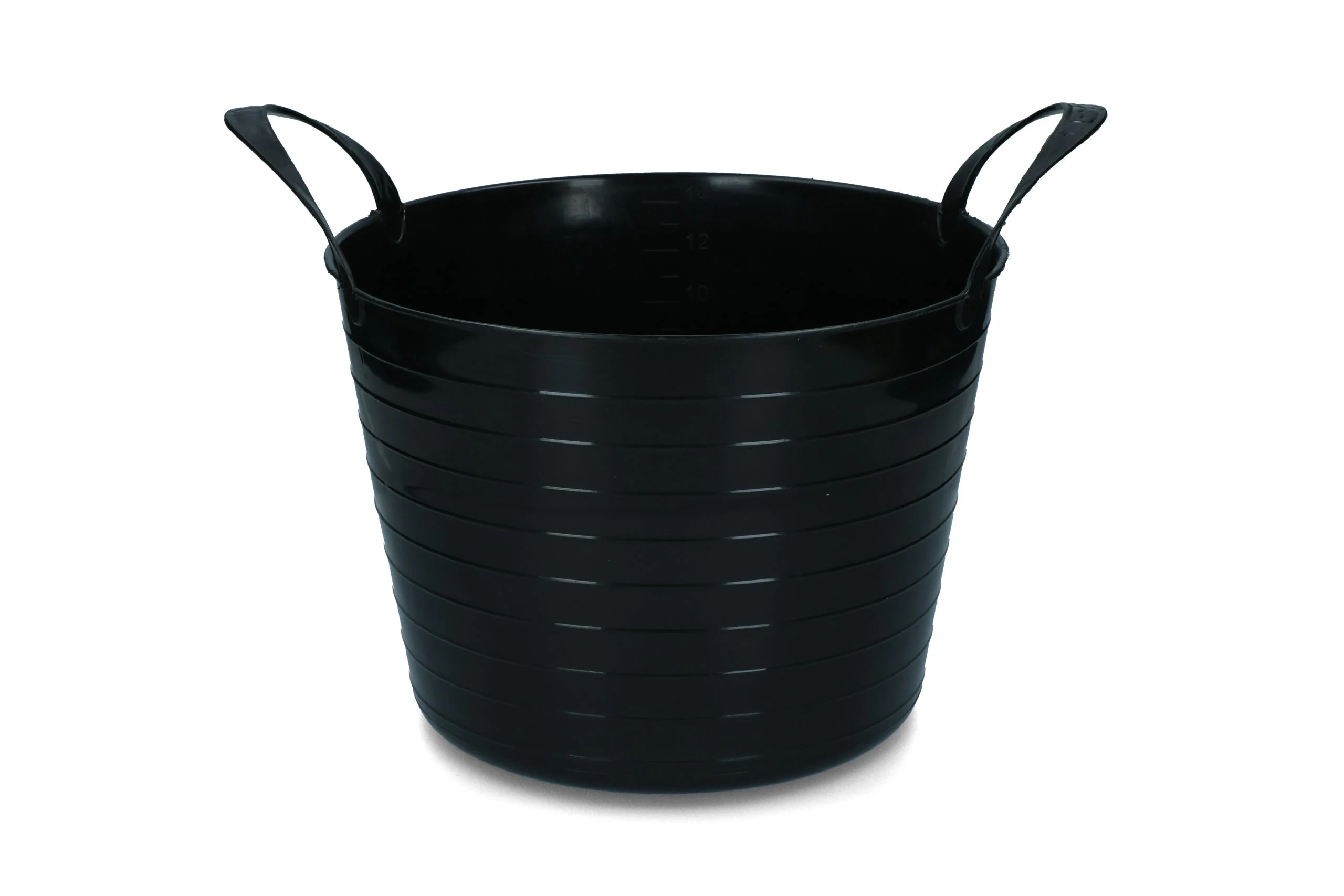Seau souple avec deux poignées, 14 l, noir – Vplast V-Trug Flexi – Image 1