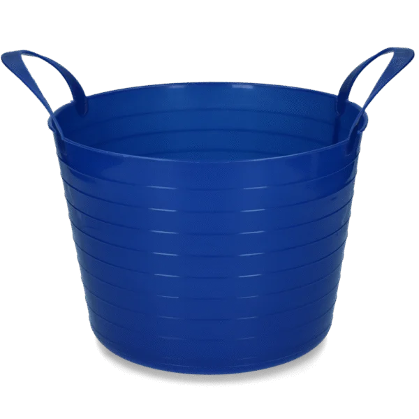 Seau flexible avec deux poignées, 40 l, bleu – Vplast V-Trug Flexi
