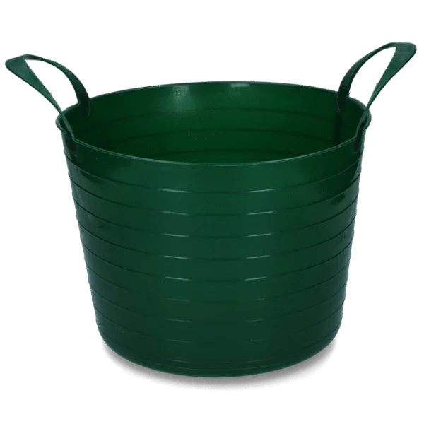 Seau flexible à deux poignées, 40 l, vert – Vplast V-Trug Flexi