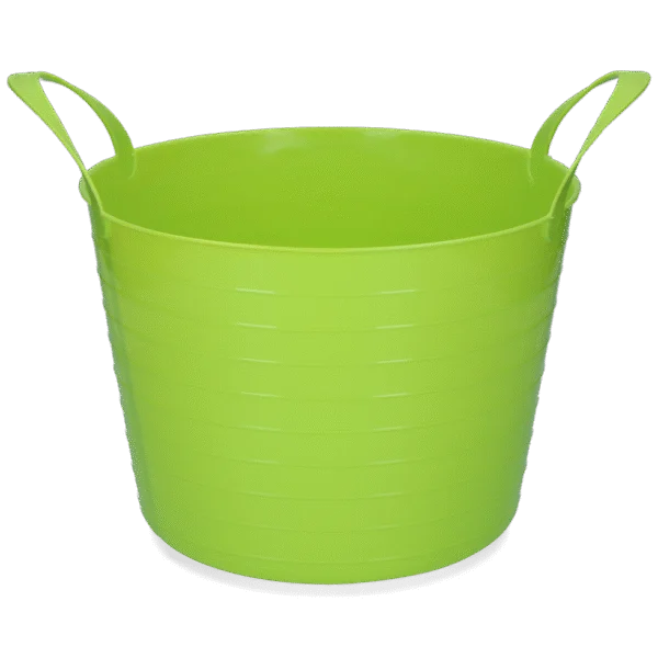 Seau flexible à deux poignées, 40 l, vert citron – Vplast V-Trug Flexi