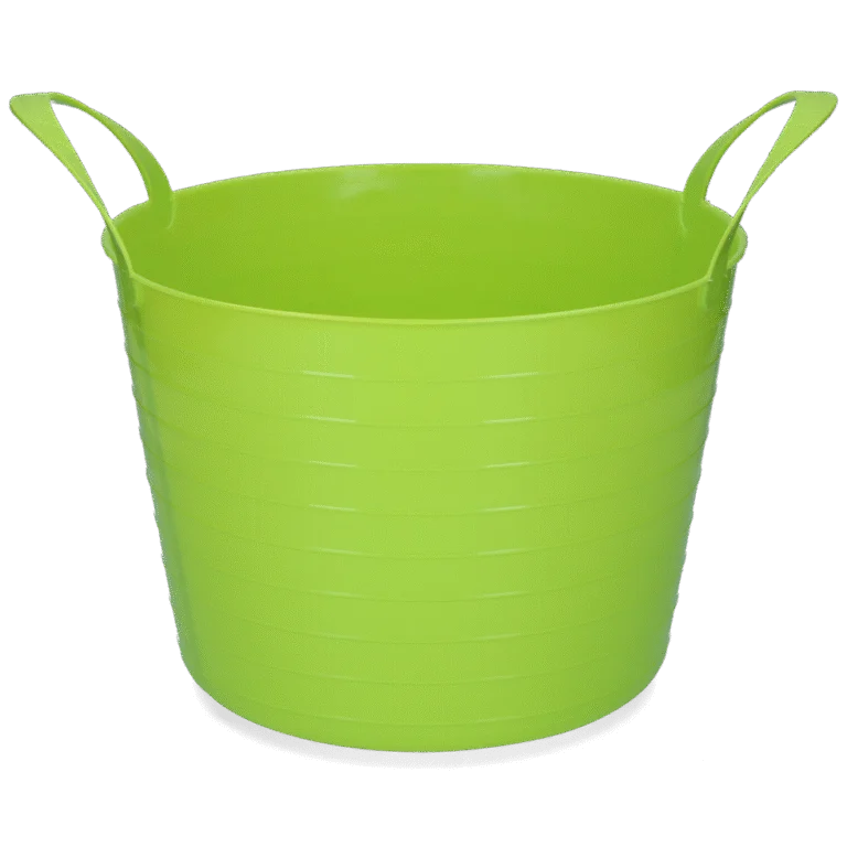 Seau flexible à deux poignées, 40 l, vert citron – Vplast V-Trug Flexi
