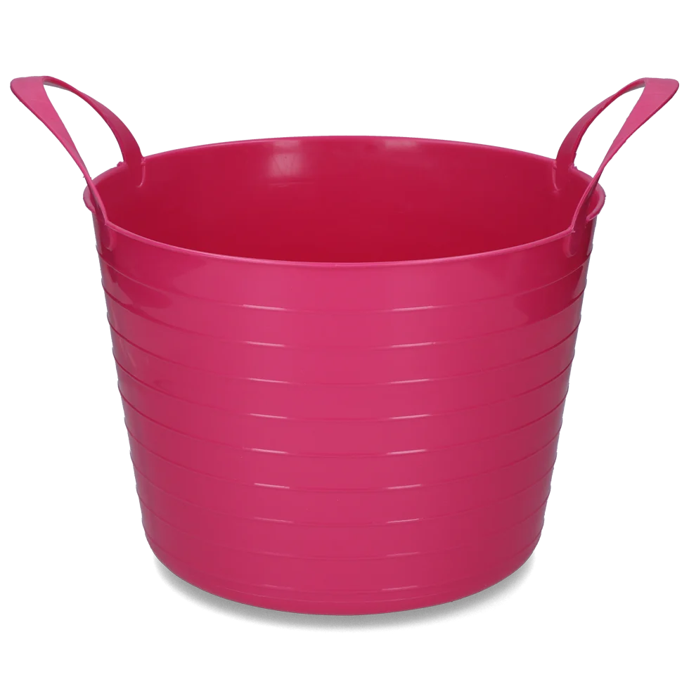Seau souple avec deux poignées, 40 l, rose – Vplast V-Trug Flexi – Image 1