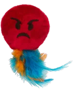 Jouet pour chat emoji avec plumes et MADNIP, ø 6 cm – Catmoji Angry – Image 2